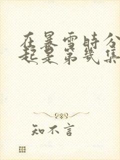 在暴雪时分在一起是第几集