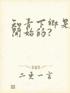 知青下乡是哪年开始的?