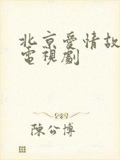 北京爱情故事年电视剧封面