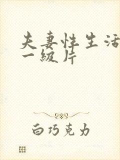 夫妻性生活黄色一级片