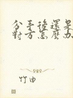 分手后还是喜欢对方怎么办