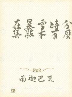 在暴雪时分38集版本有么