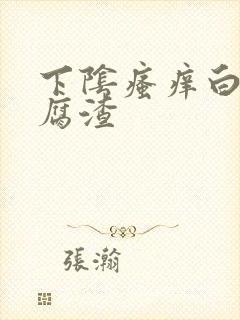 下阴瘙痒白带豆腐渣