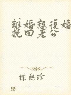 离婚想复婚怎么挽回老公