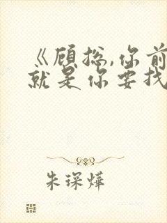 《顾总,你前妻就是你要找的人》