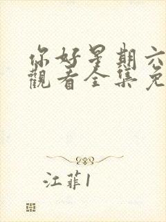 你好星期六在线观看全集免费播放