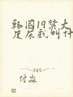 韩国19禁大尺度床戏叫什么