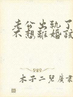 老公出轨了但他不想离婚该怎么办封面