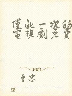 仅此一次的爱情电视剧免费看