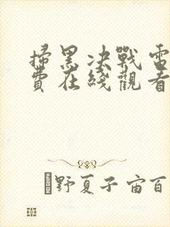 扫黑决战电影免费在线观看完整版