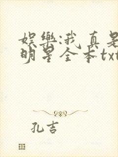 娱乐:我真是大明星全本txt下载