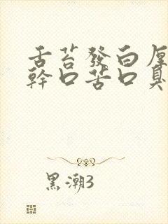 舌苔发白厚腻口干口苦口臭