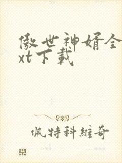 傲世神婿全文txt下载