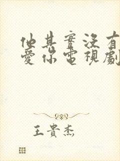 他其实没有那么爱你电视剧免费观看封面