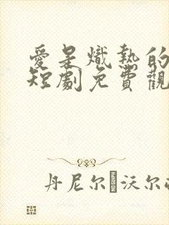 爱是炽热的秘密短剧免费观看