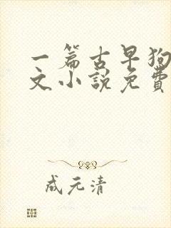 一篇古早狗血虐文小说免费阅读封面