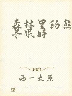 森林里的熊先生冬眠时