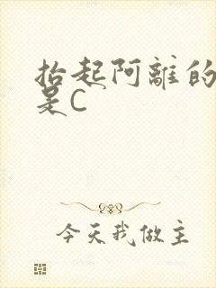 抬起阿离的腿就是C