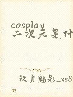 cosplay二次元是什么意思