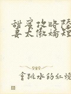 甜蜜攻略陆总前妻太傲娇短剧封面