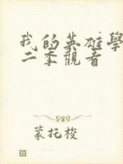 我的英雄学院第二季观看