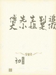 傅先生别追了,大小姐是假的短剧封面