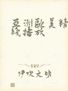 亚洲欧美精品在线播放