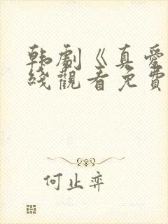 韩剧《真爱》在线观看免费