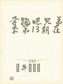 奔跑吧兄弟第一季第13期在线观看