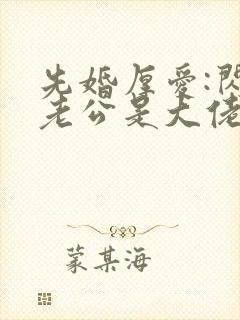 先婚厚爱:闪婚老公是大佬