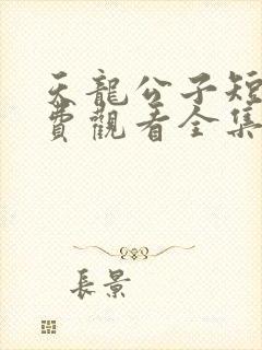 天龙公子短剧免费观看全集高清