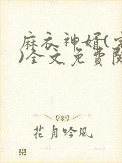 麻衣神婿(完整)全文免费阅读