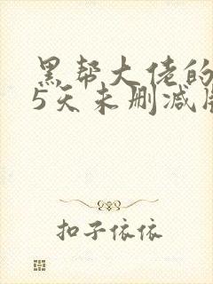 黑帮大佬的365天未删减版