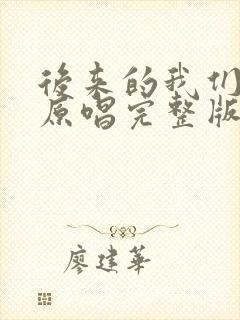 后来的我们歌曲原唱完整版封面