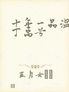 十年一品温如言丁禹兮