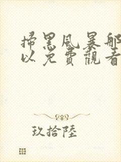 扫黑风暴那里可以免费观看