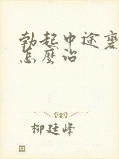 勃起中途变软病怎么治封面