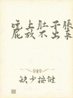 晚上肚子胀气放屁放不出来