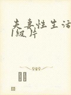 夫妻性生活黄色1级片