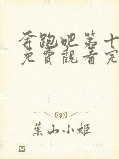 奔跑吧第十二季免费观看完整