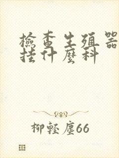 检查生殖器需要挂什么科