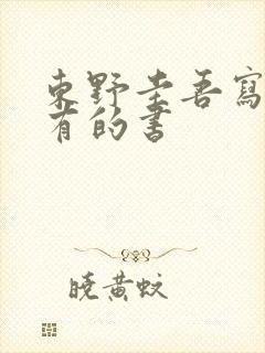 东野圭吾写的所有的书