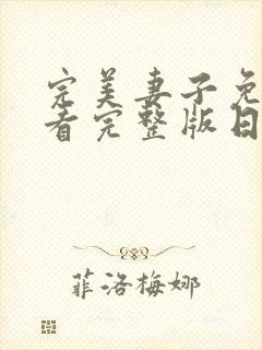 完美妻子免费观看完整版日剧封面