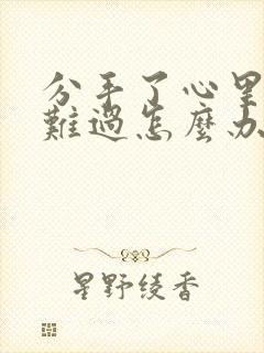 分手了心里特别难过怎么办