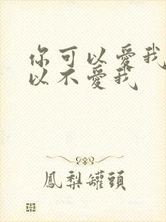 你可以爱我也可以不爱我
