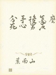 分手后怎么挽回死心男友封面