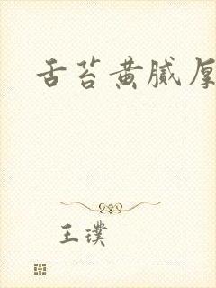 舌苔黄腻厚口臭