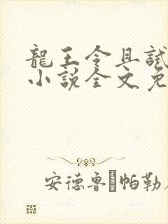 龙王令且试天下小说全文免费阅读封面