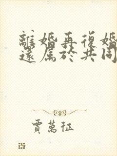 离婚再复婚财产还属于共同的吗