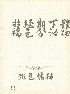 非经期下体流黑褐色分泌物吃什么药